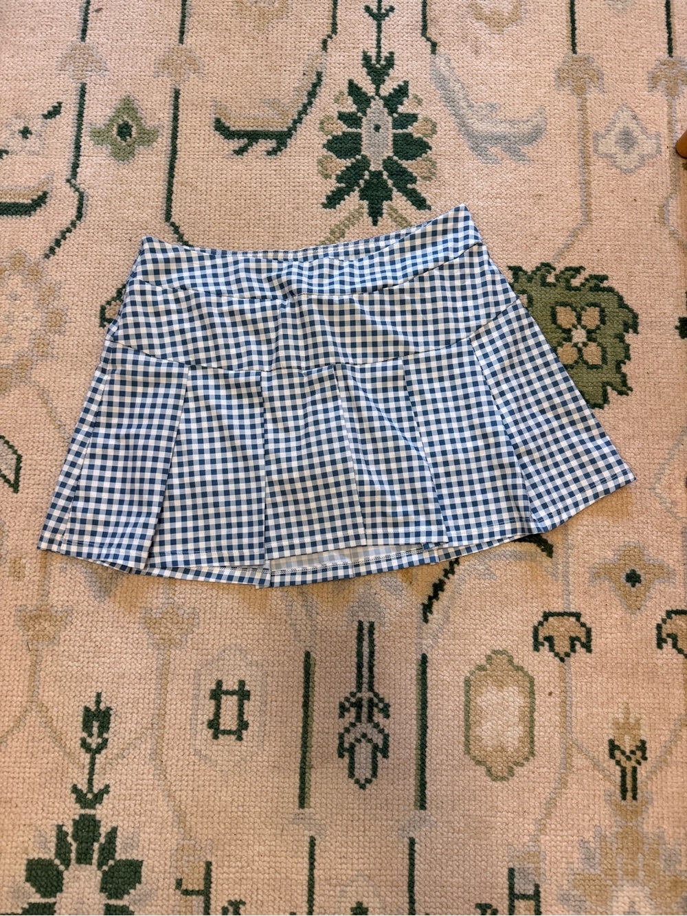 Kyodan Blue & White Gingham Skater Skirt